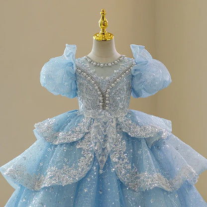 Luxury Blue Princess Dress