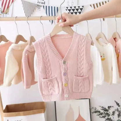 Classic Button Knit Vest