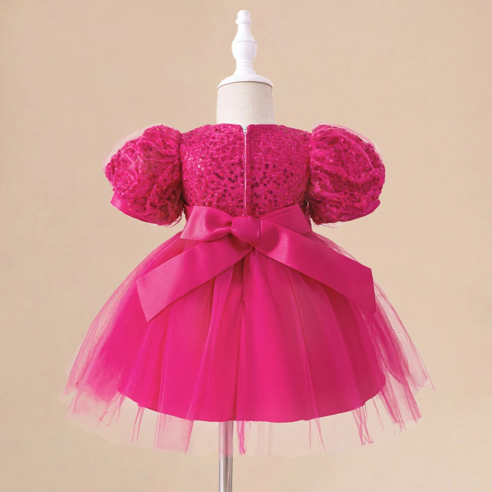 Glamour Pink Girls’ Party Dress