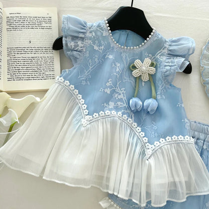 Blue Blossom Girls Set