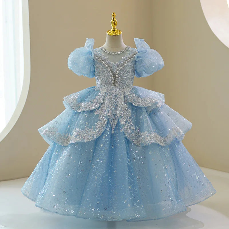 Luxury Blue Princess Dress