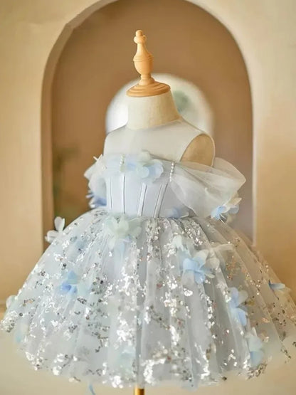 Celestial Bloom Children's Party Dress