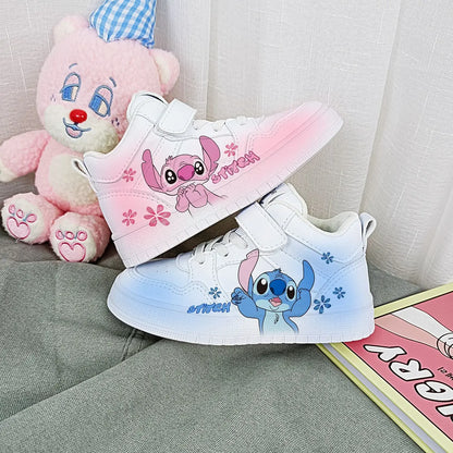 Kids Cartoon Sneakers – Blue & Pink