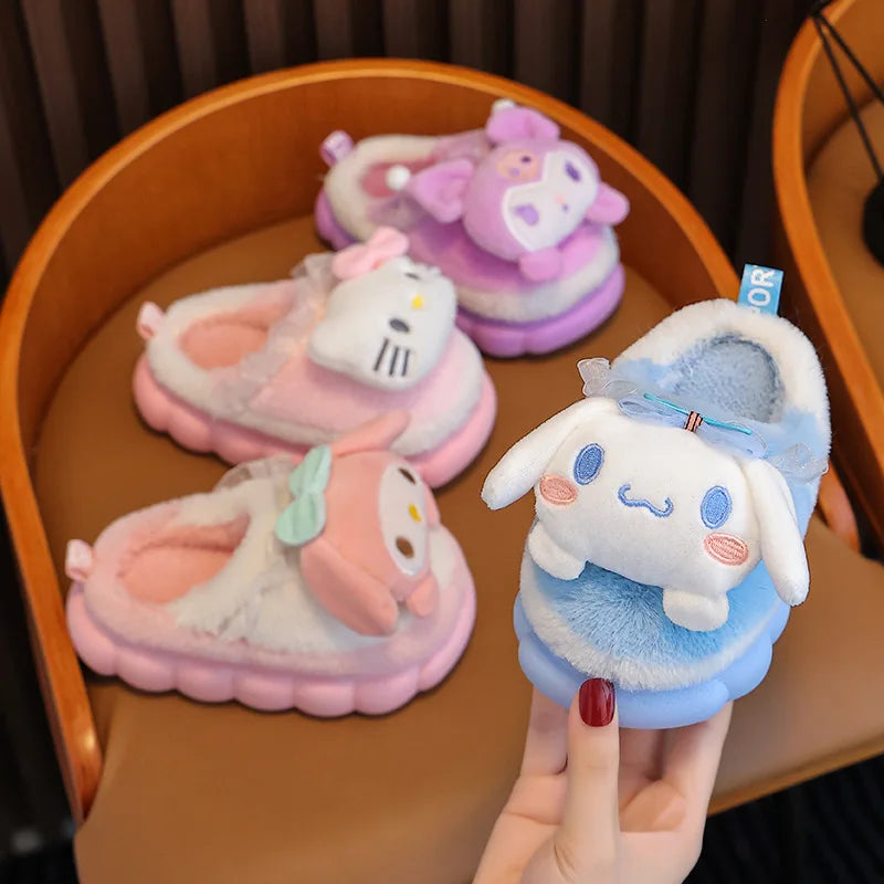 Whimsical Plush Slippers for Girls