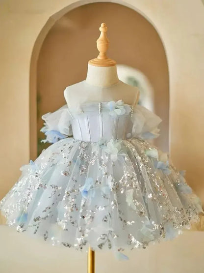 Celestial Bloom Children's Party Dress