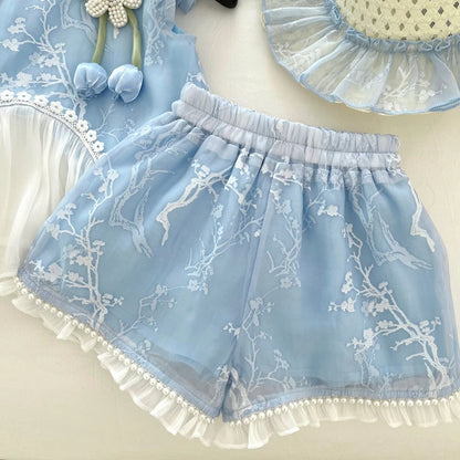 Blue Blossom Girls Set