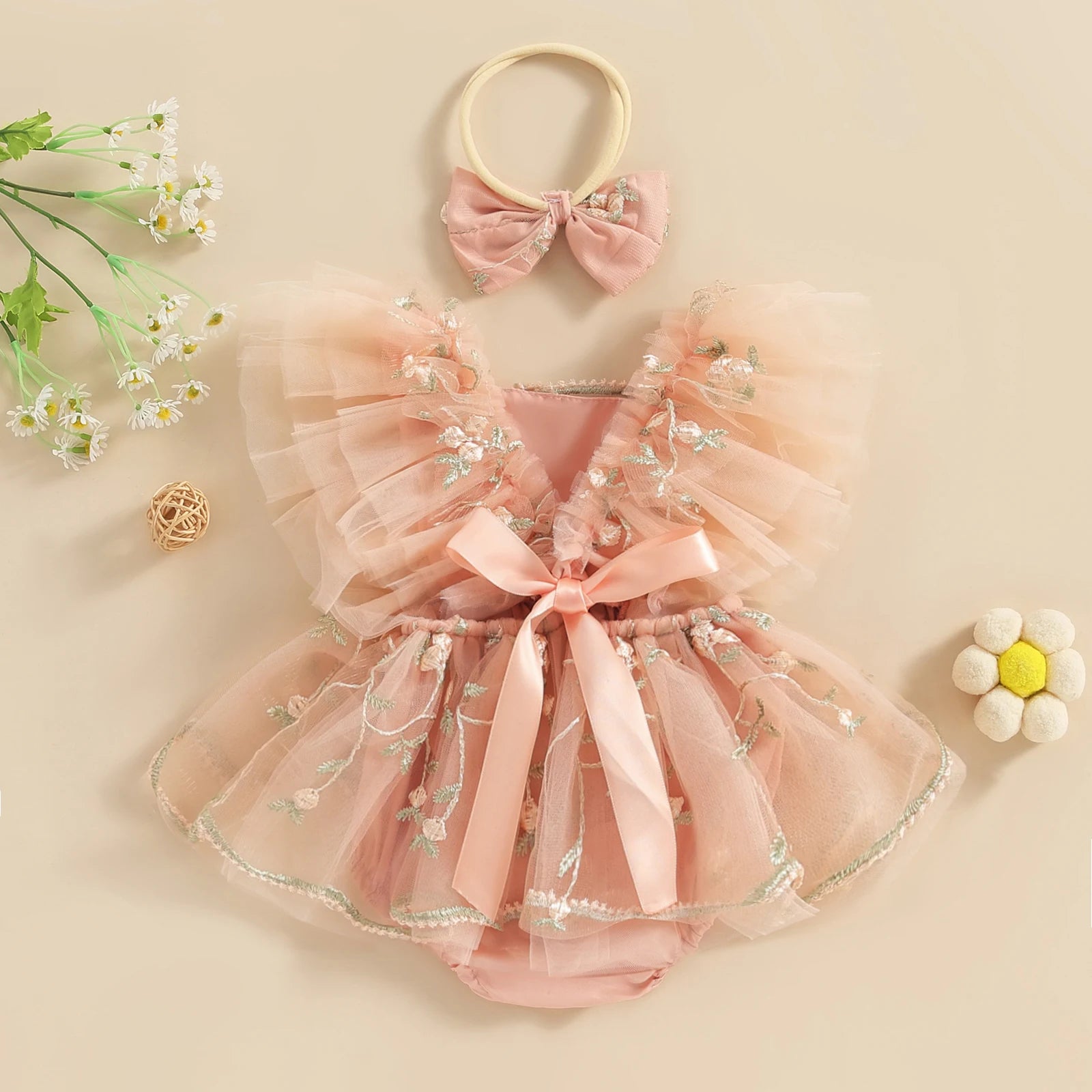 Fairy Garden Baby Romper Set