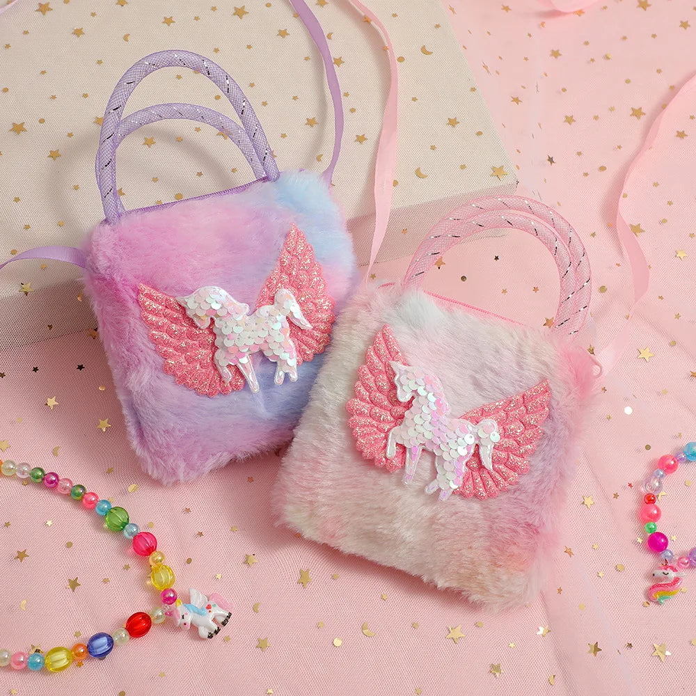 Plush Unicorn Kids Handbag