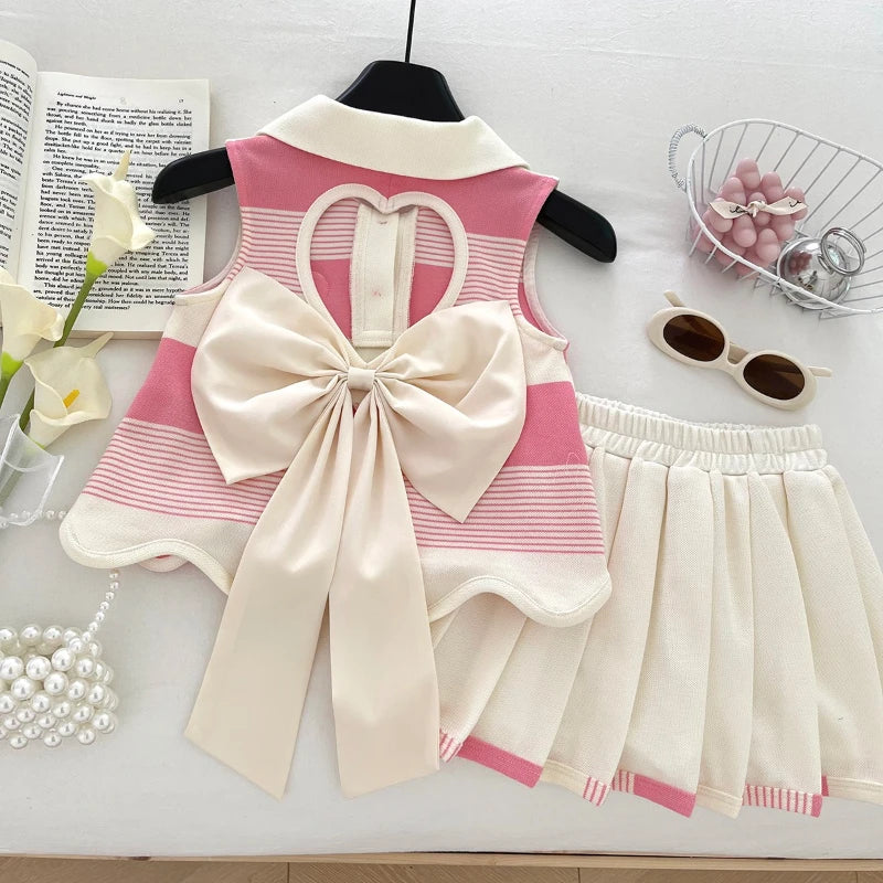 Heart Bow Girls Set
