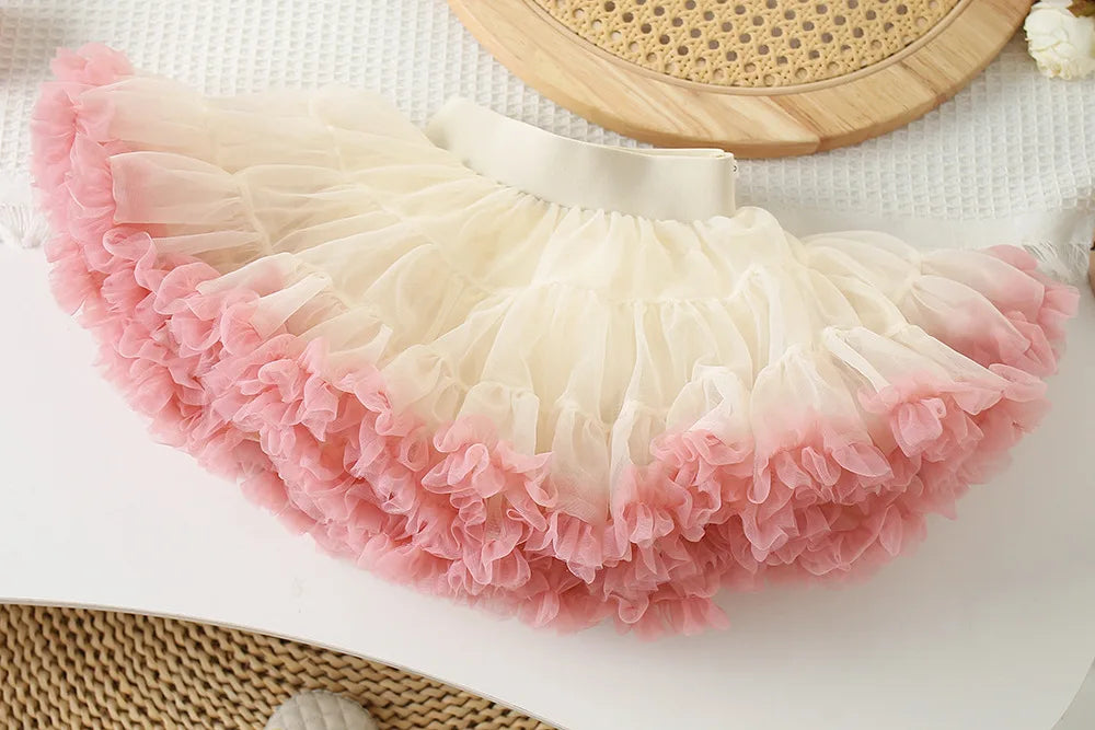 Love Heart Outfit for Girls – Knitted Top & Tulle Skirt