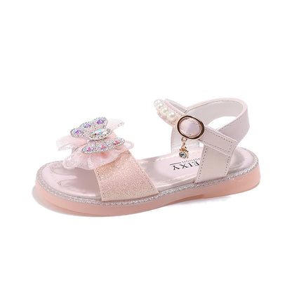 Crystal Bow Princess Sandals