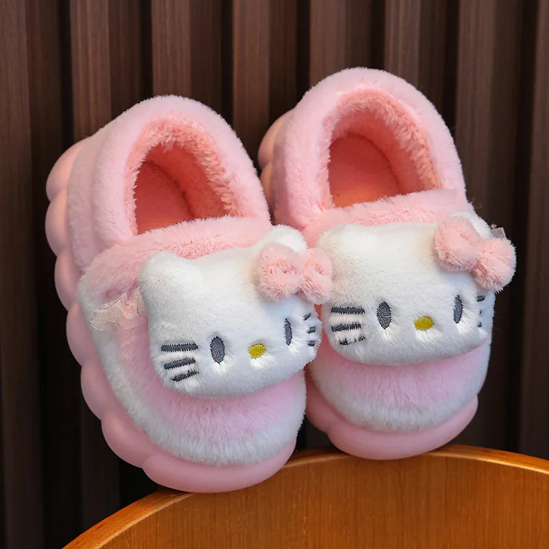 Whimsical Plush Slippers for Girls
