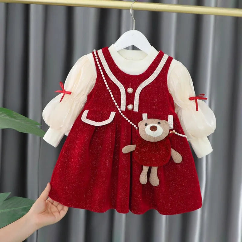 Charming Princess Teddy Dress Set