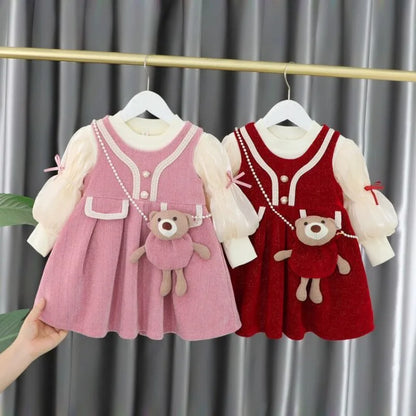 Charming Princess Teddy Dress Set