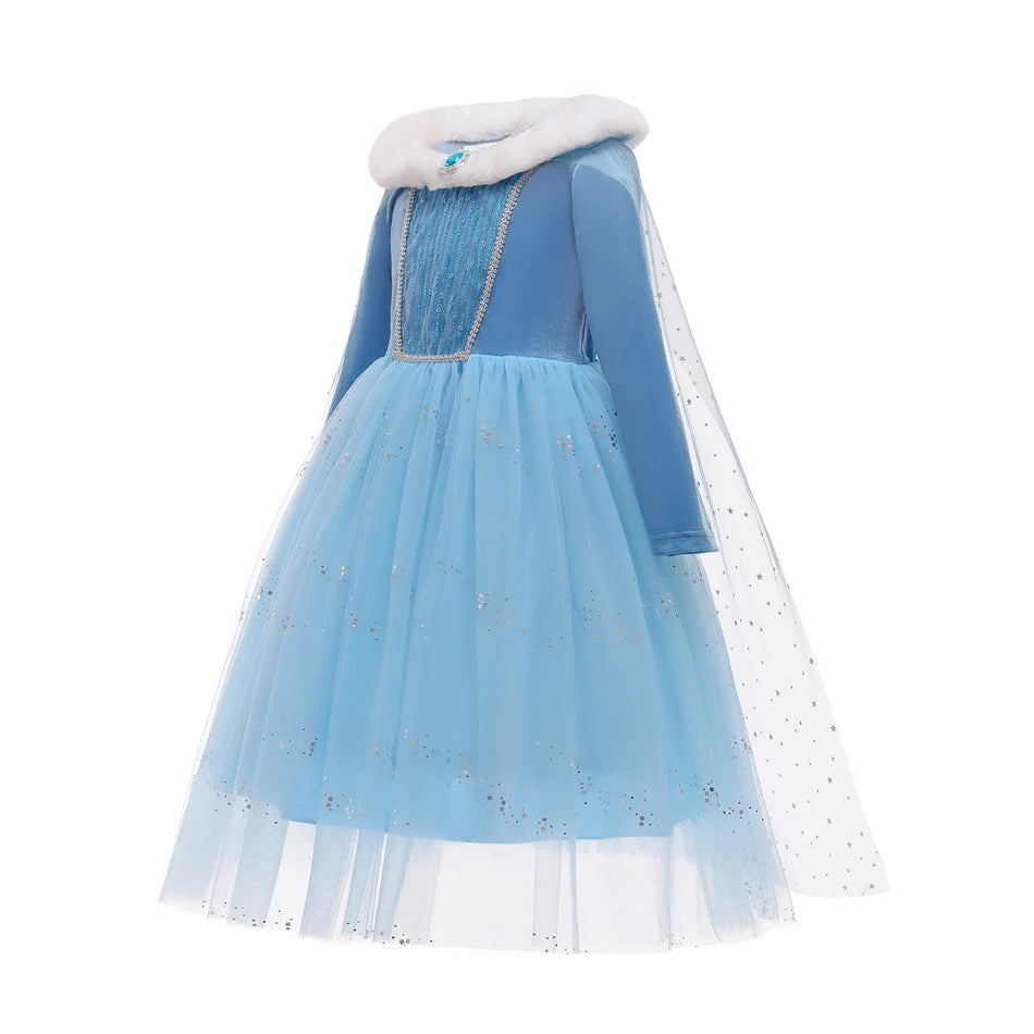 Ice Queen Plush Collar Costume for Girls