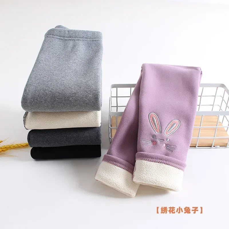 Bunny Cuddles Fleece-Lined Leggings