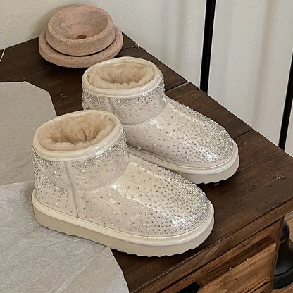 Girls' Rhinestone Winter Boots