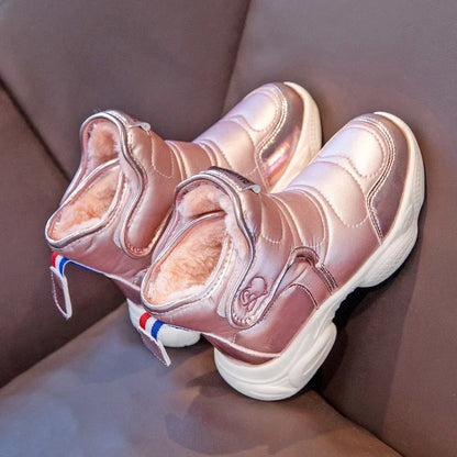 Girls' Metallic Pink Winter Boots