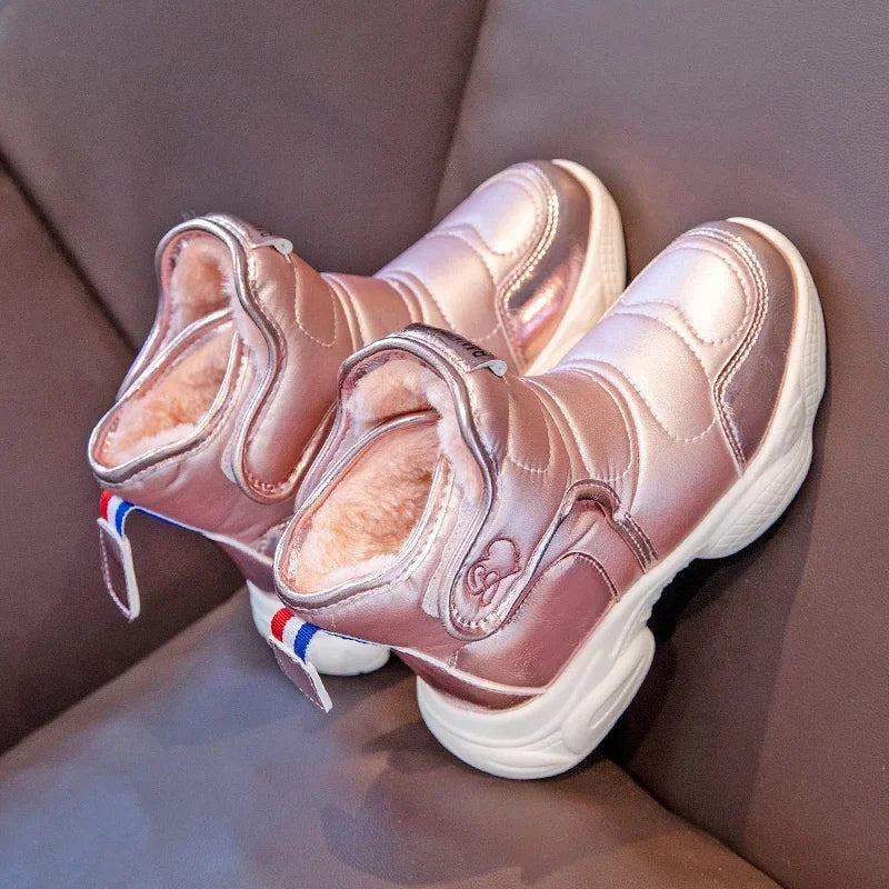 Girls' Metallic Pink Winter Boots