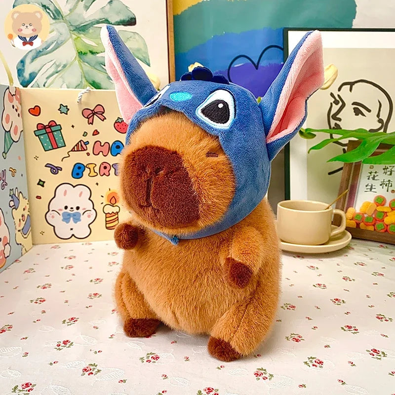 Blue Alien Hoodie Capybara Plush – Fluffy Capybaras