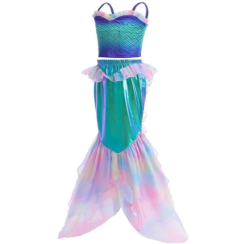 Enchanted Rainbow Mermaid Costume for Girls