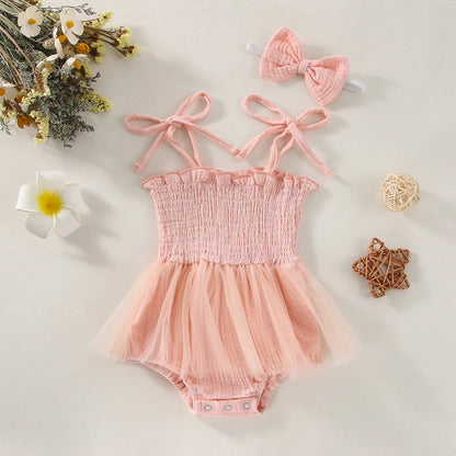 Princess Tulle Baby Romper Set