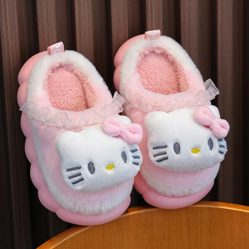 Whimsical Plush Slippers for Girls