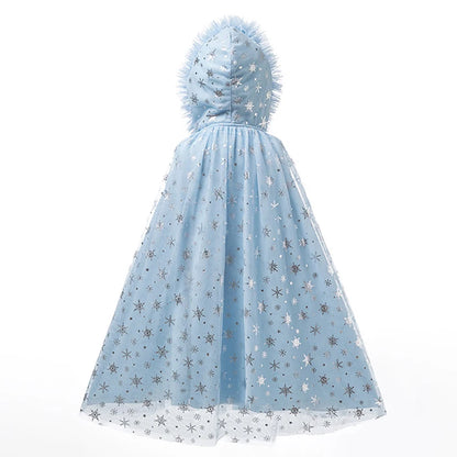 Snowflake Sparkle Hooded Cape for Girls