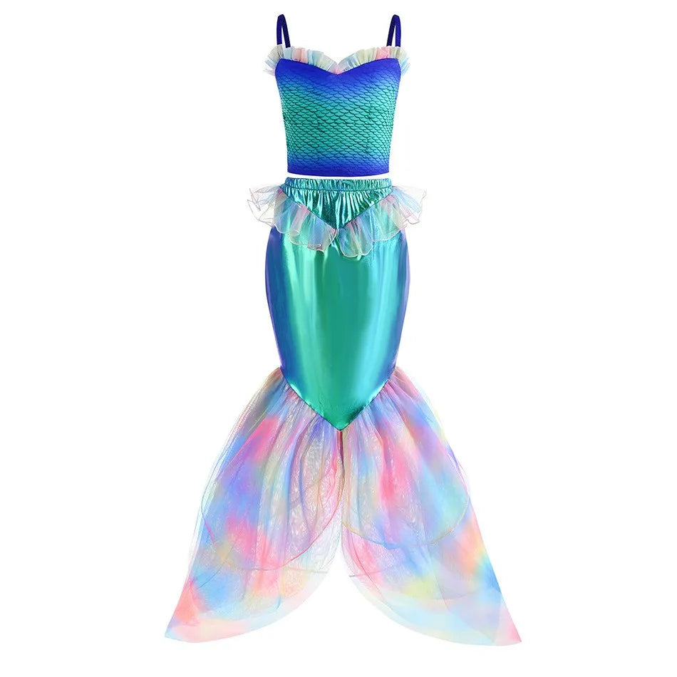Enchanted Rainbow Mermaid Costume for Girls