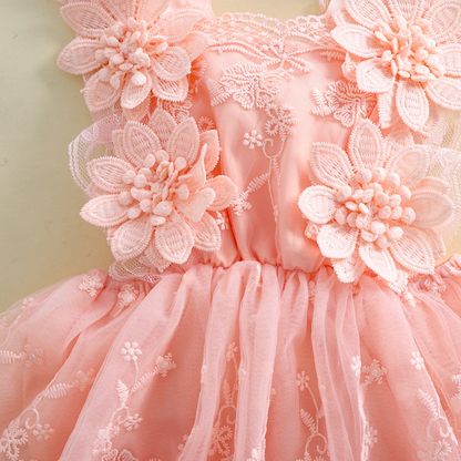 3D Blossom Lace Baby Romper Set