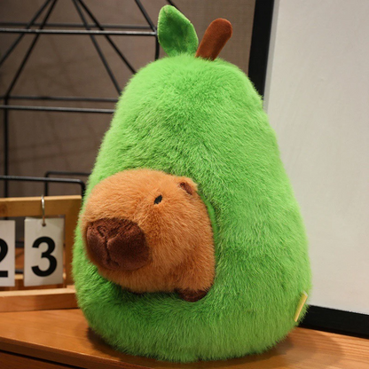 Capybara in Avocado Plush – Fluffy Friends